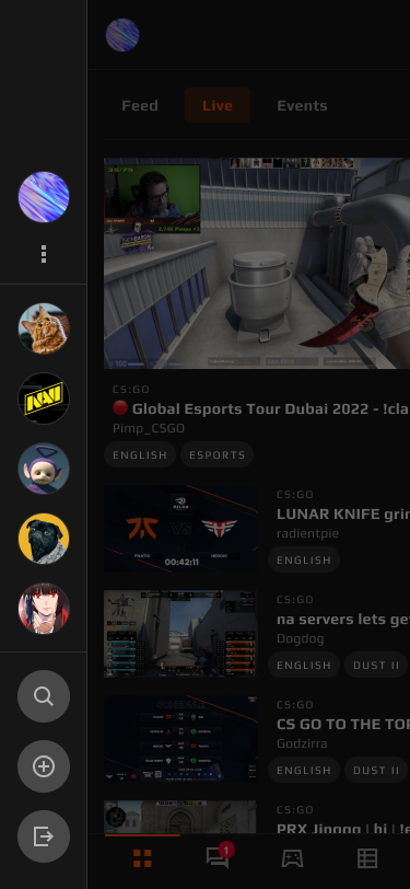 Existing FACEIT hub experience 1